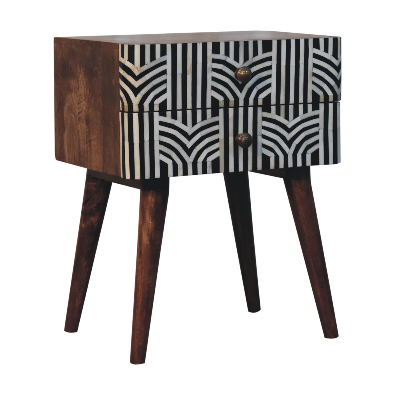 Honey Caramel Edessa Bone Inlay Bedside - Image 2