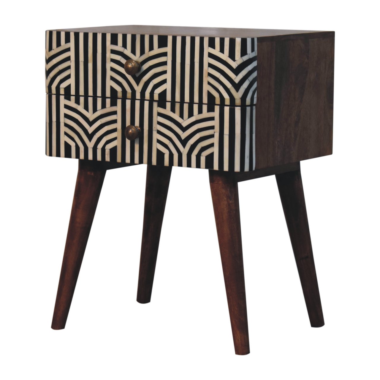 Honey Caramel Edessa Bone Inlay Bedside - Image 3