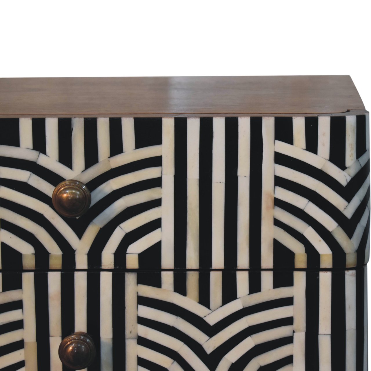 Honey Caramel Edessa Bone Inlay Bedside - Image 4