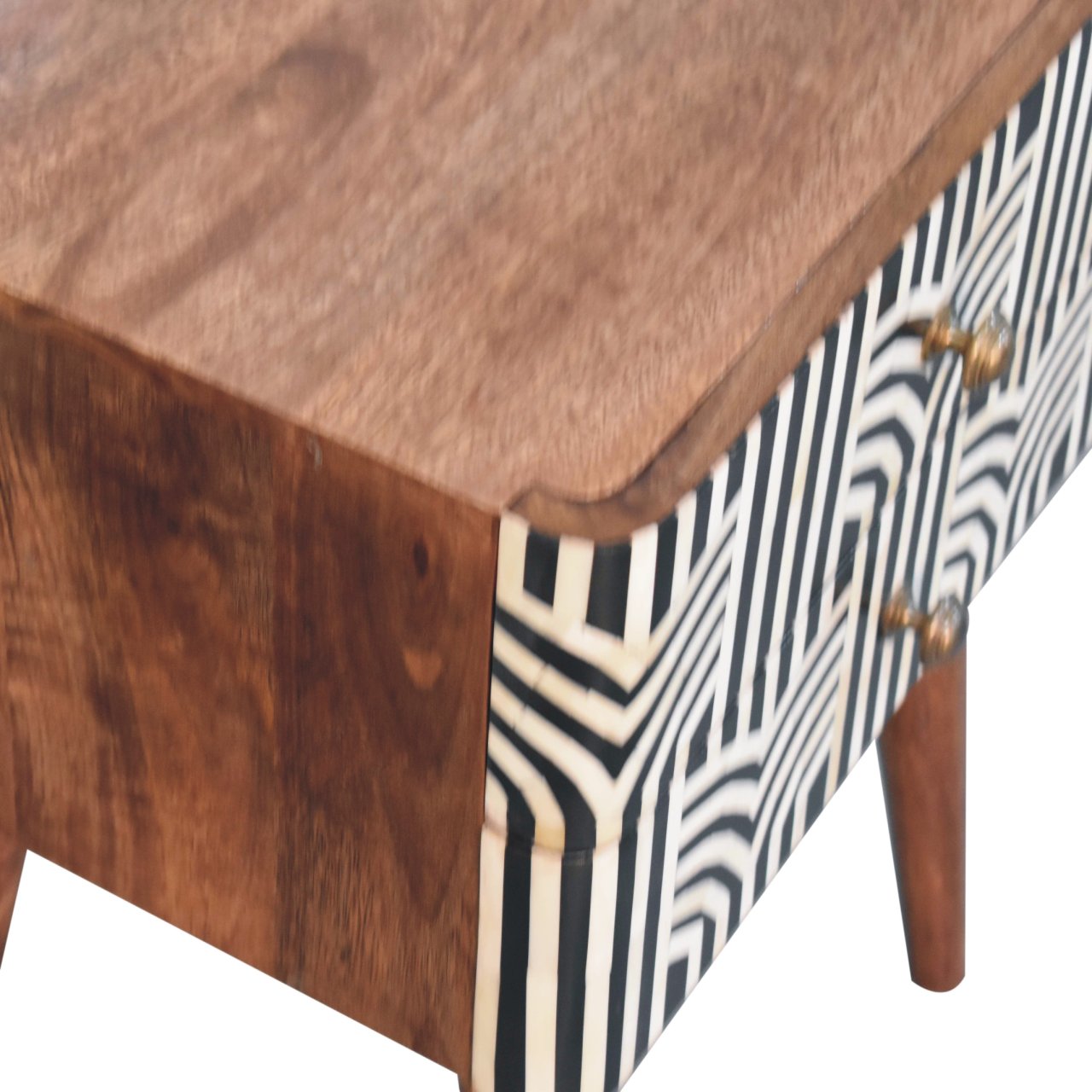 Honey Caramel Edessa Bone Inlay Bedside - Image 5