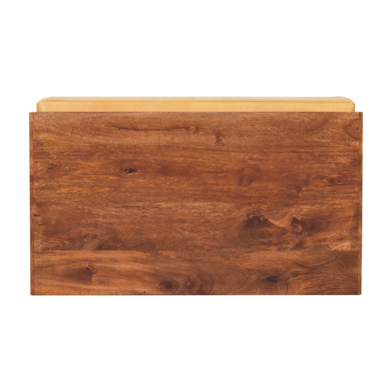 Buffalo Hide Pull out Honey Caramel Shoe Storage Bench - Image 9