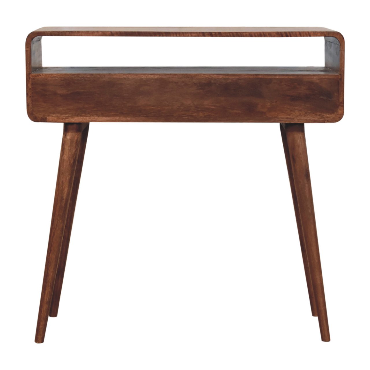 Curved Honey Caramel Console Table - Image 9