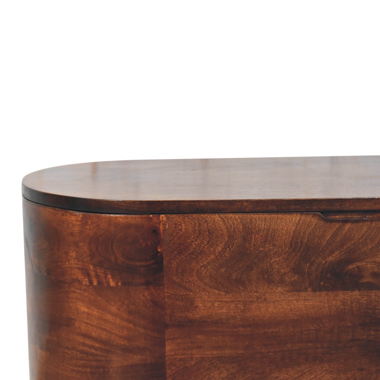 Curved California Walnut Blanket Box - Image 3