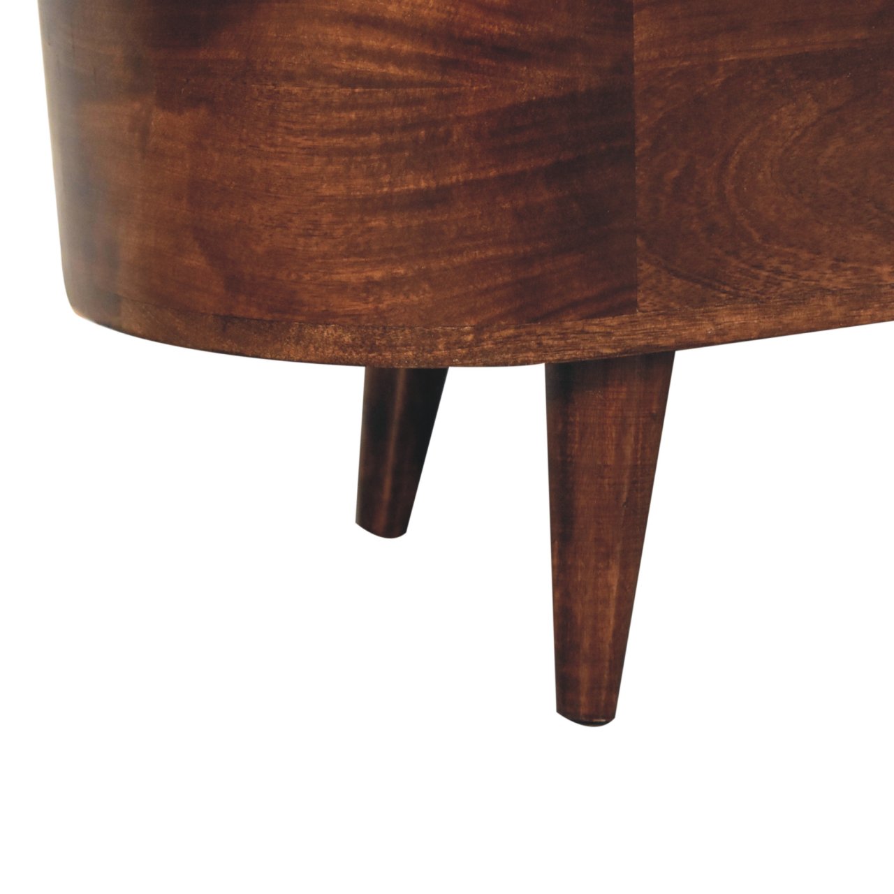 Curved California Walnut Blanket Box - Image 6