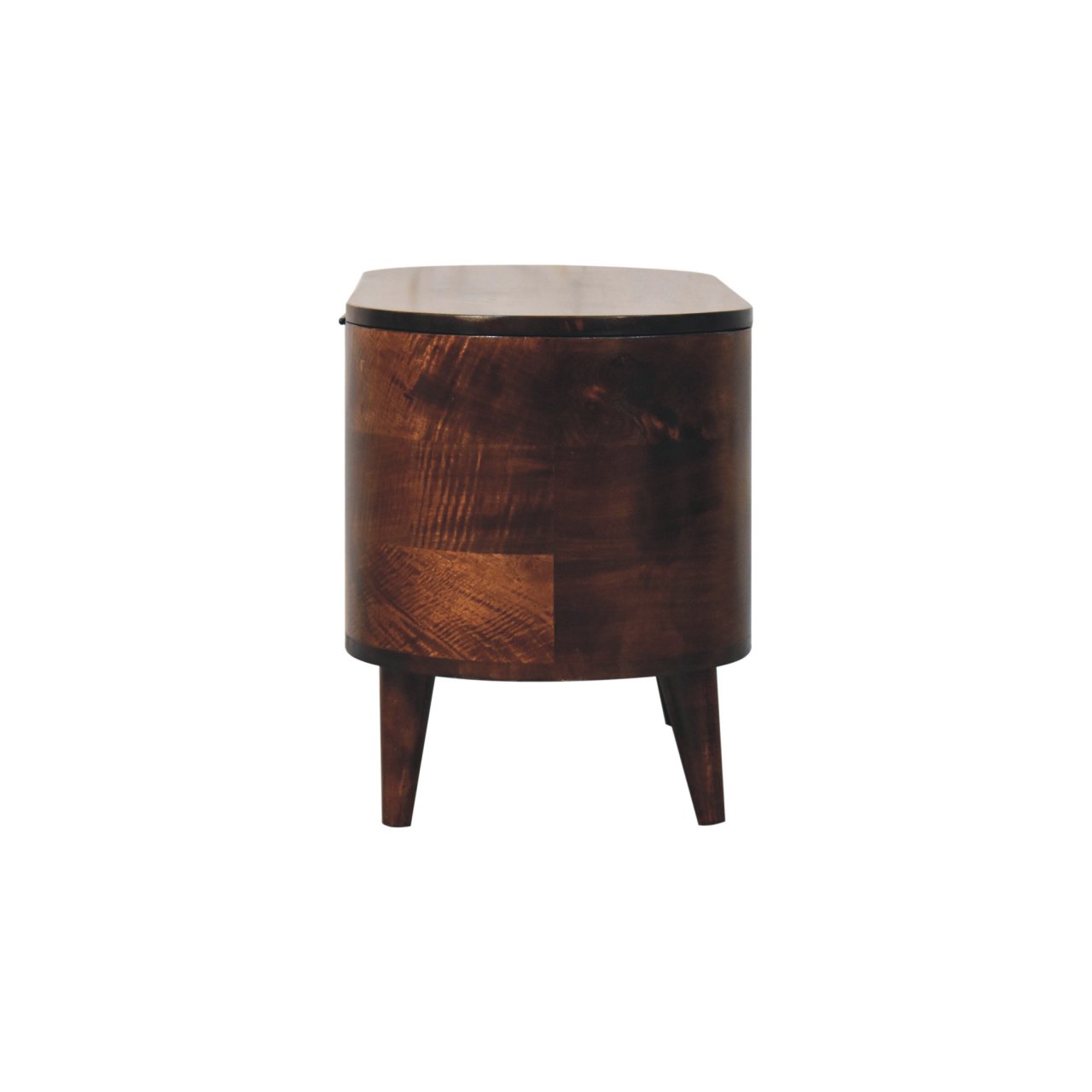Curved California Walnut Blanket Box - Image 7