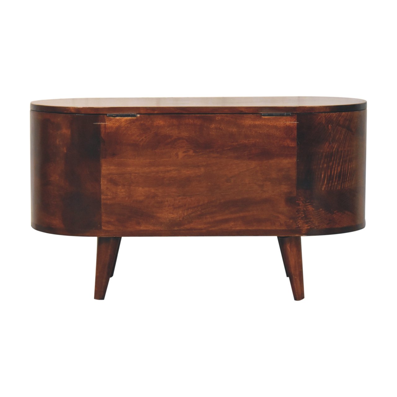 Curved California Walnut Blanket Box - Image 8