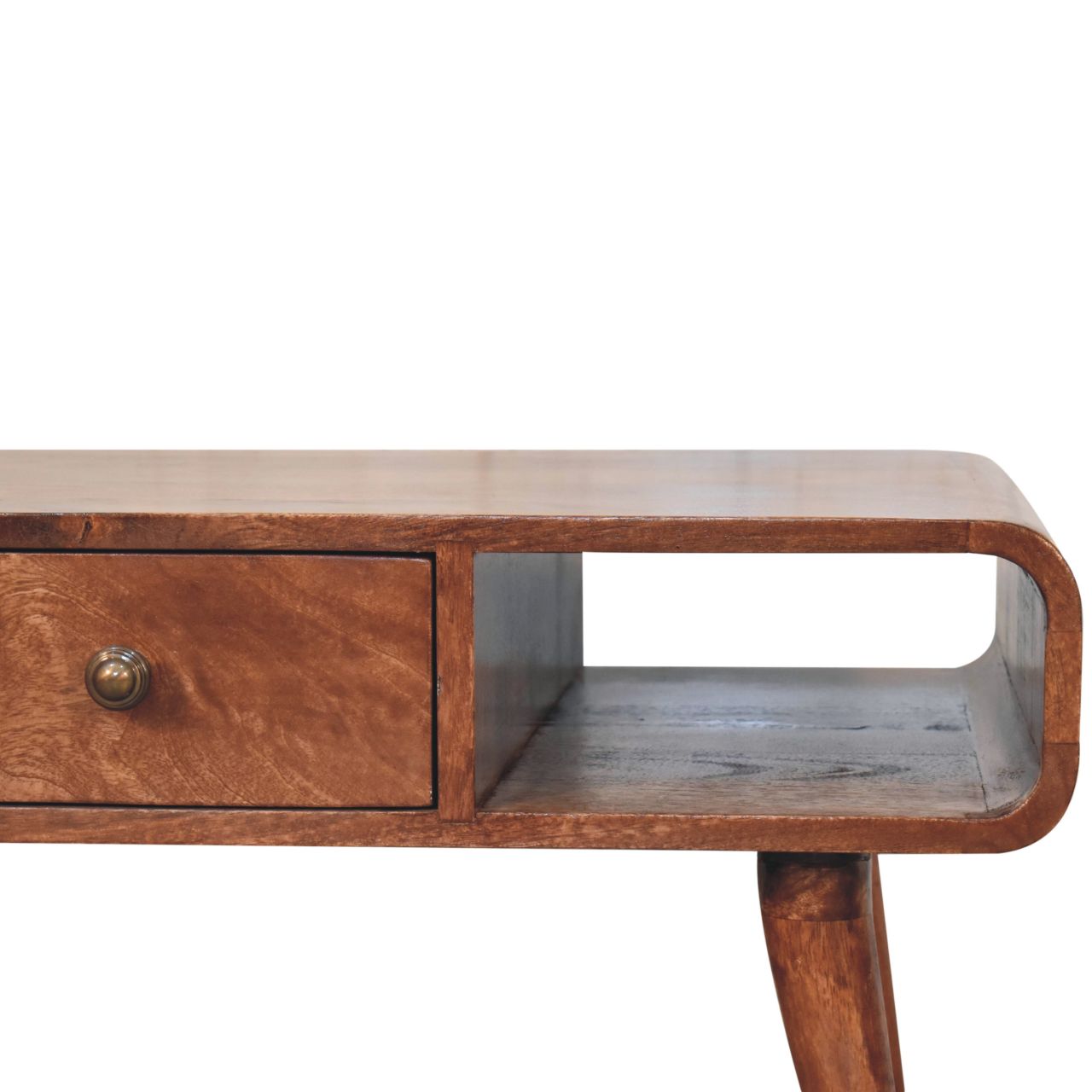Curved Honey Caramel Coffee Table - Image 4