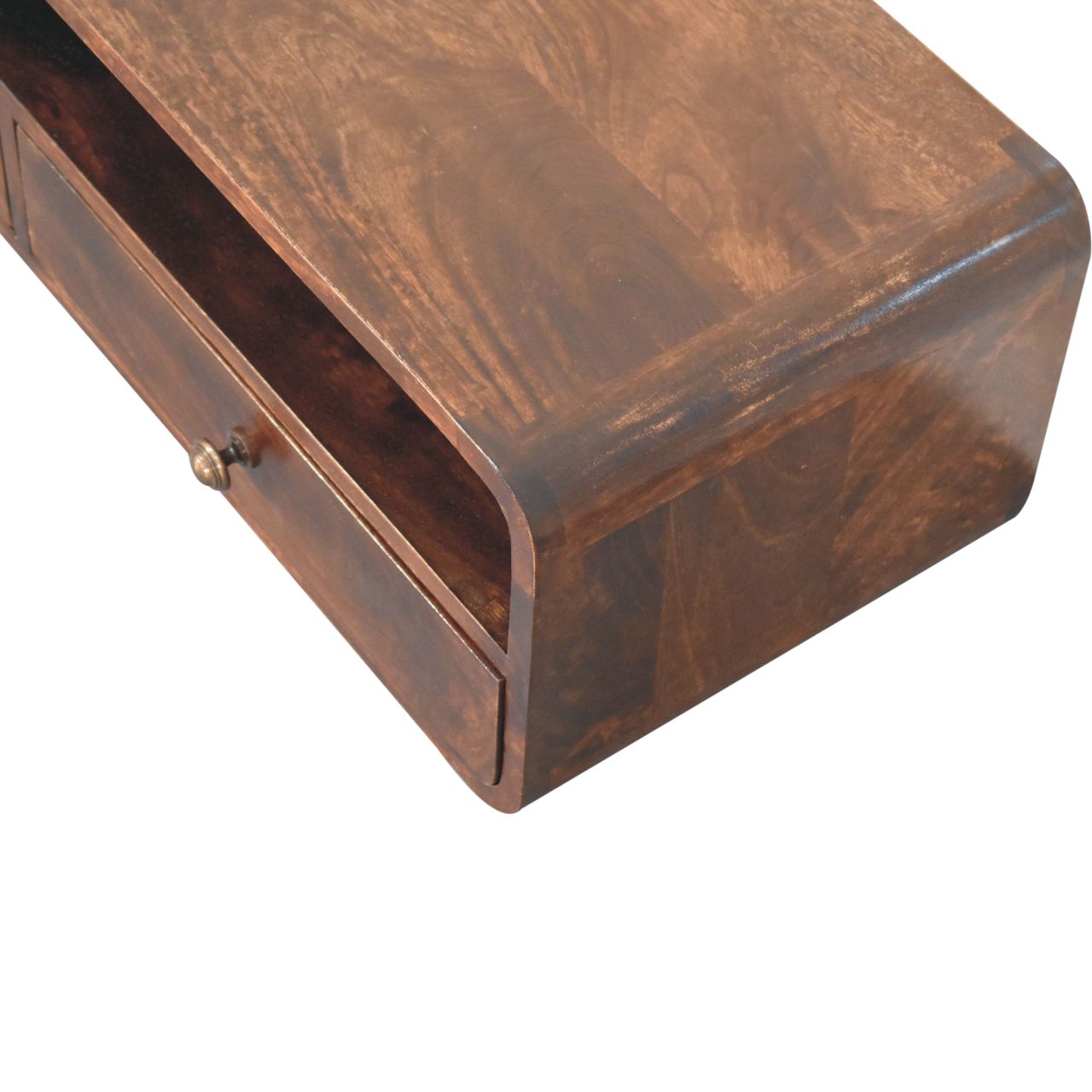 Floating California Walnut Open Console - Image 6