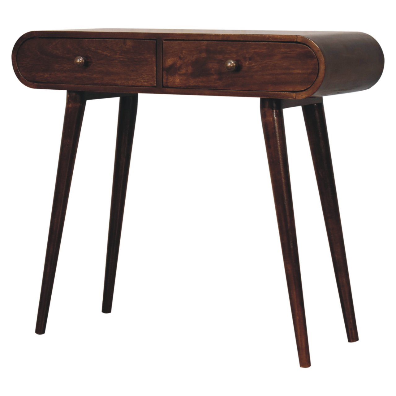 California Walnut Curved Edge Console Table - Image 2