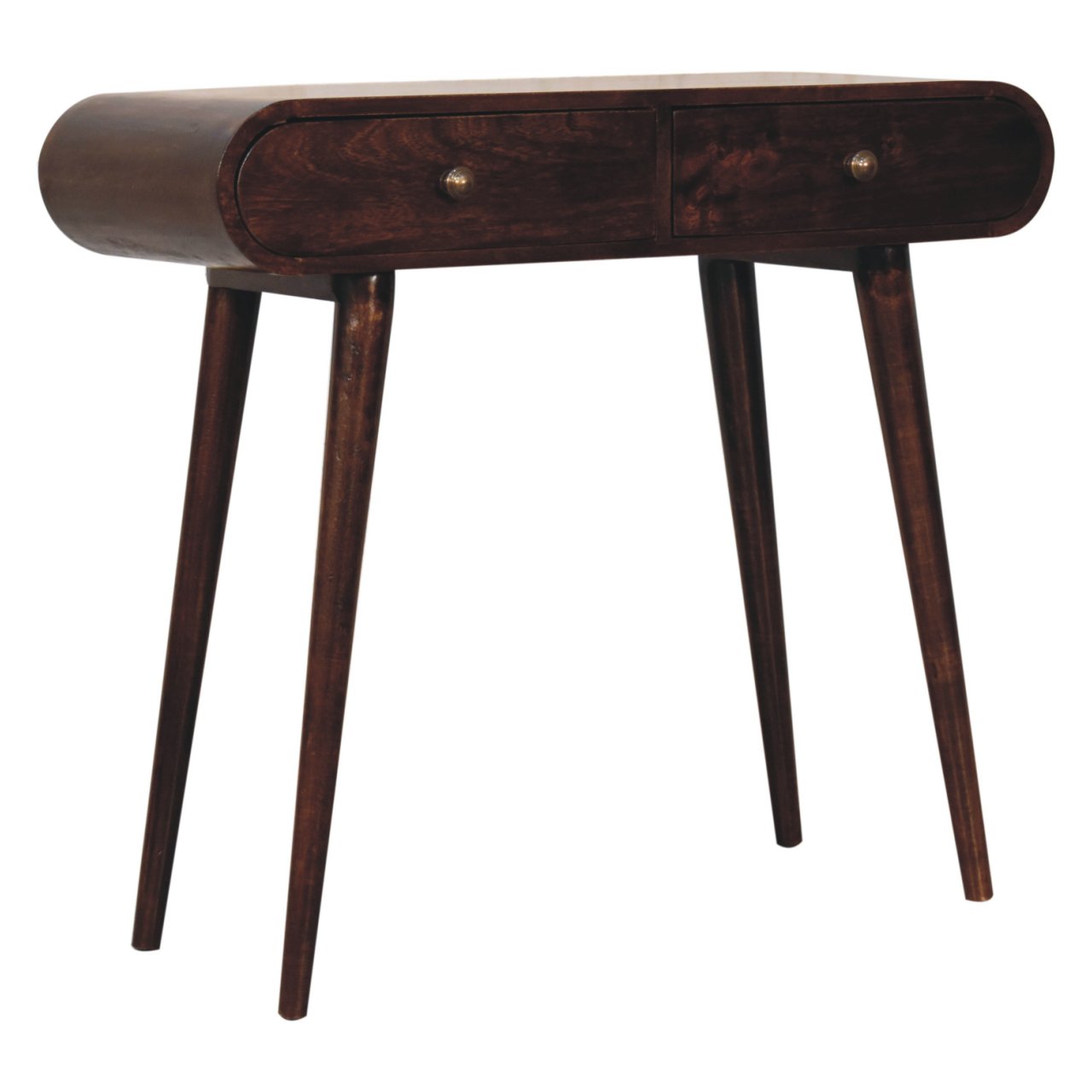 California Walnut Curved Edge Console Table - Image 3