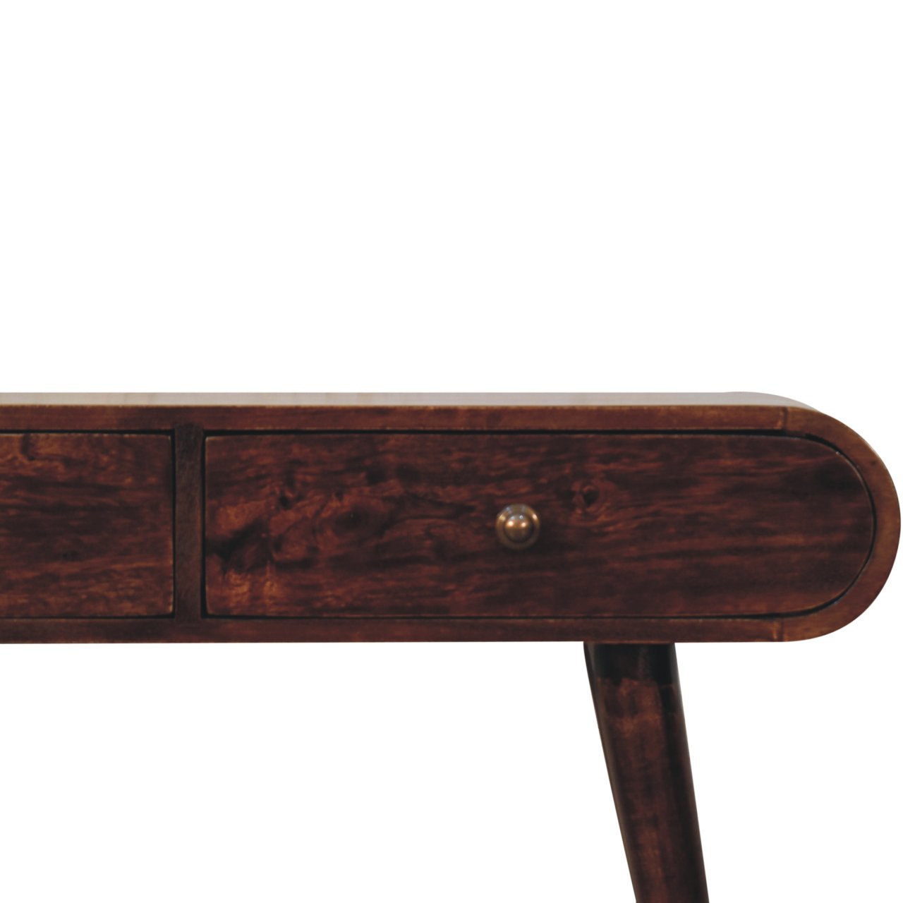 California Walnut Curved Edge Console Table - Image 4