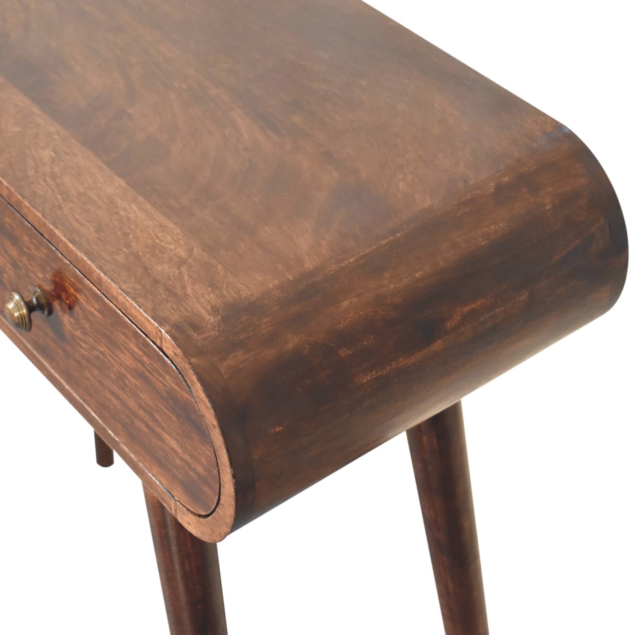 California Walnut Curved Edge Console Table - Image 5