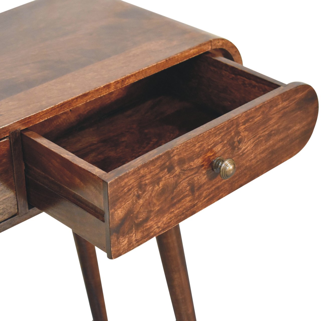 California Walnut Curved Edge Console Table - Image 6