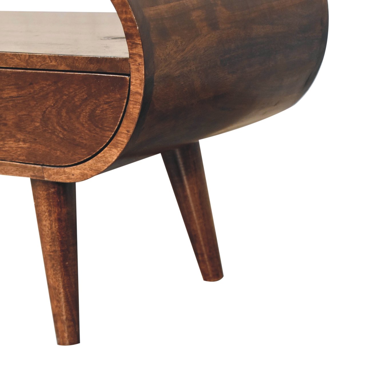 California Walnut Circular TV Stand - Image 7
