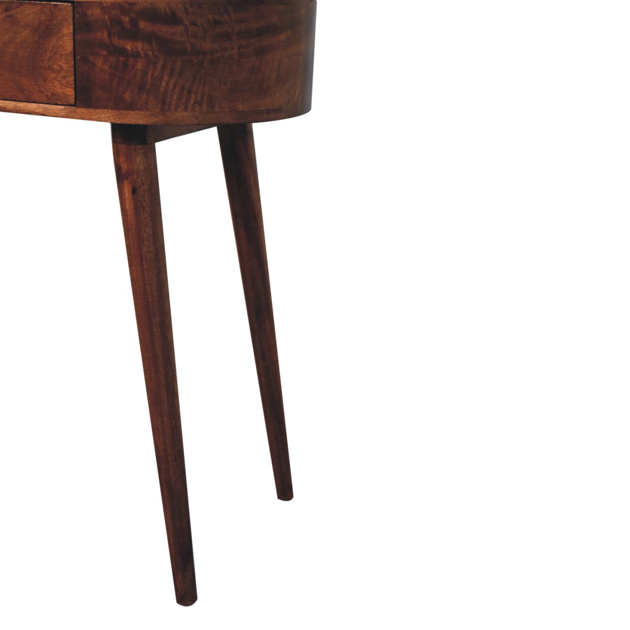 California Walnut Rounded Small Console Table | The Woodman Furniture ...