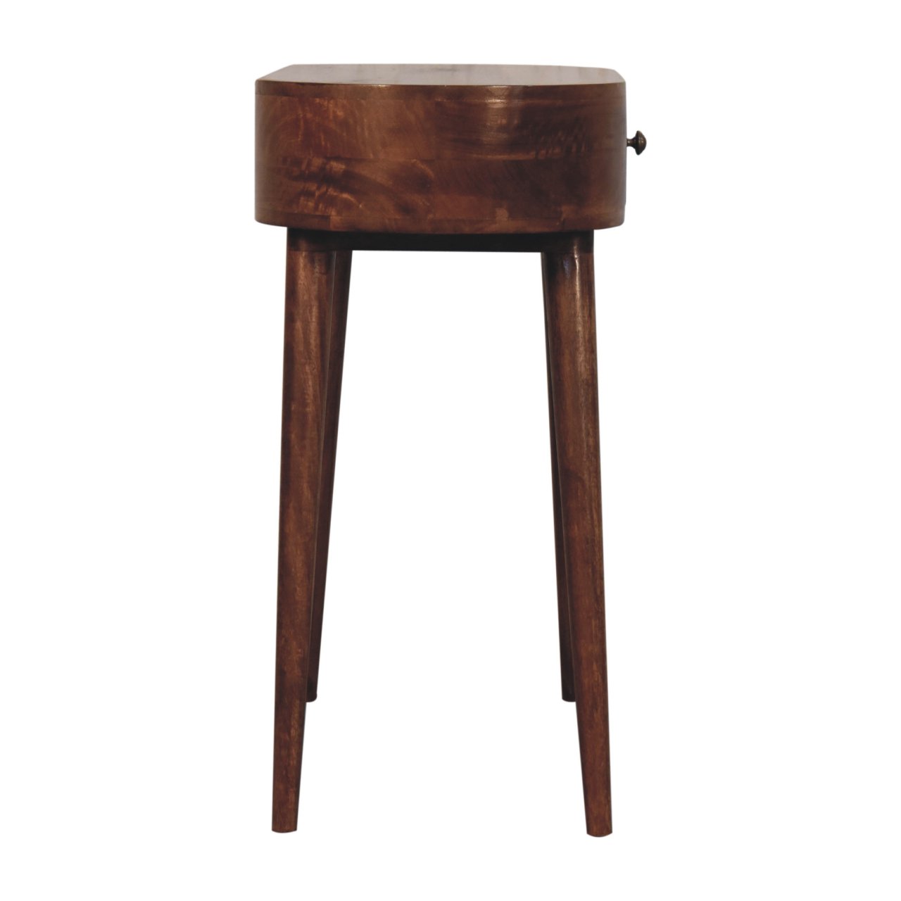California Walnut Rounded Small Console Table - Image 8