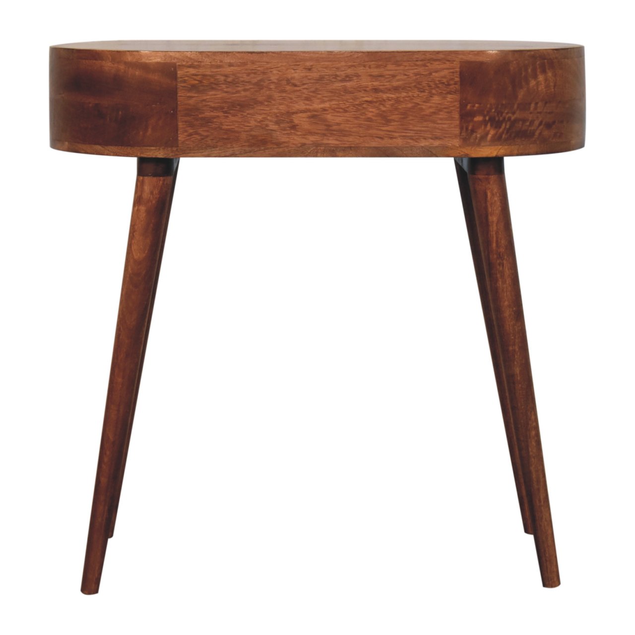 California Walnut Rounded Small Console Table - Image 9