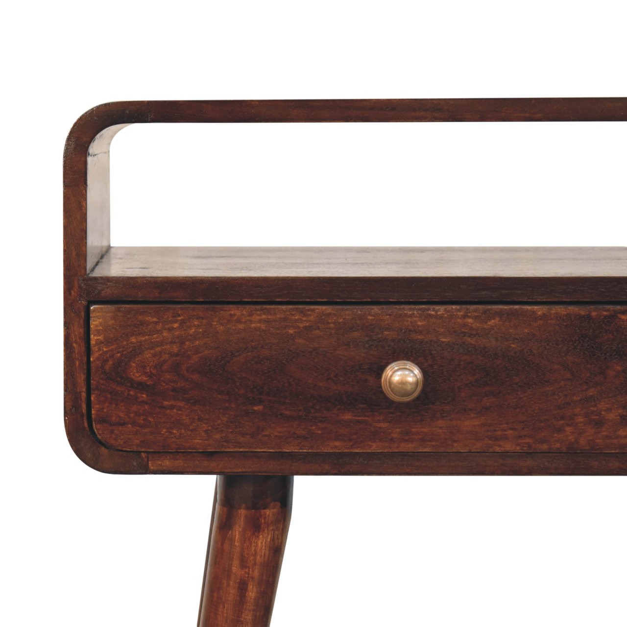 Curved California Walnut Console Table - Image 4
