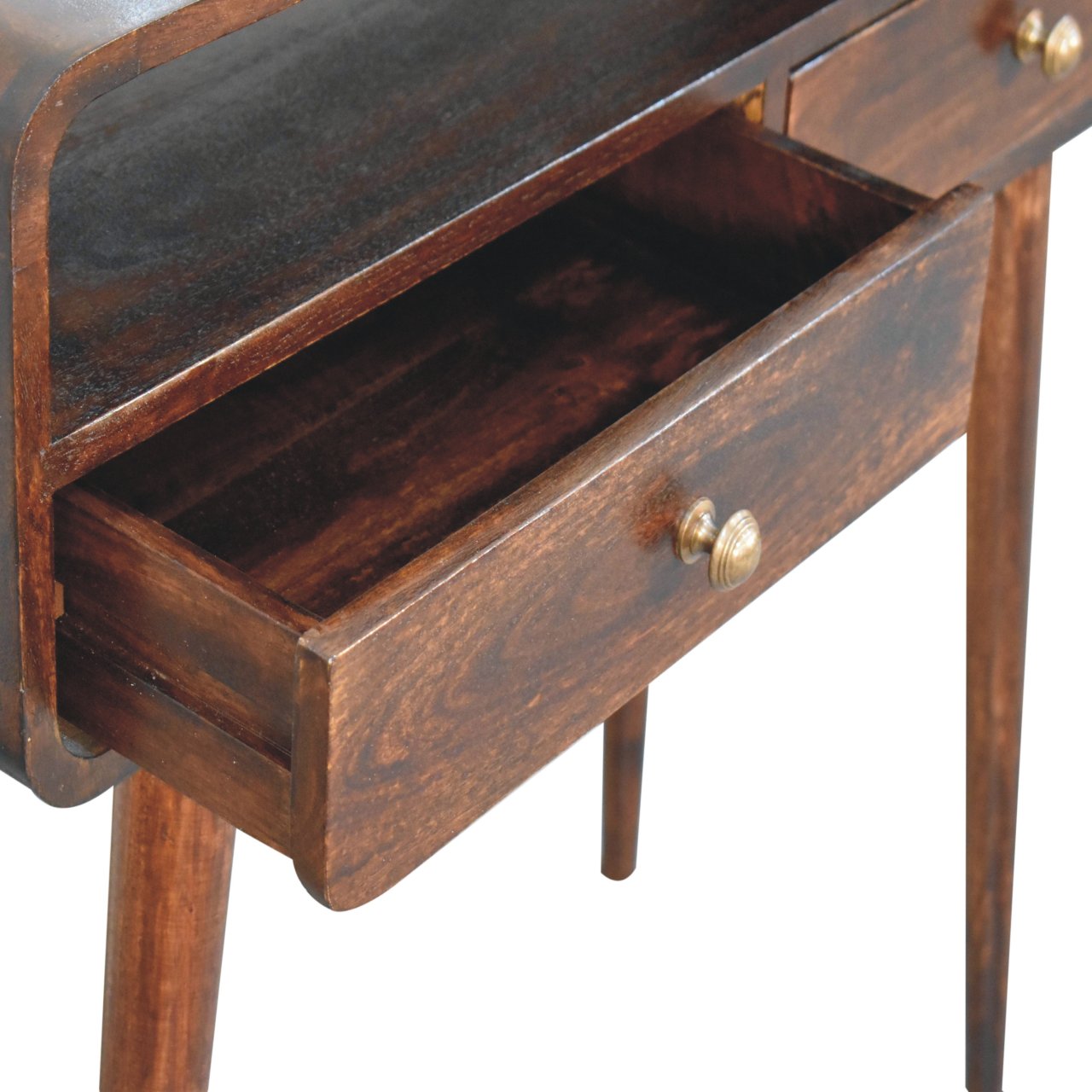 Curved California Walnut Console Table - Image 6