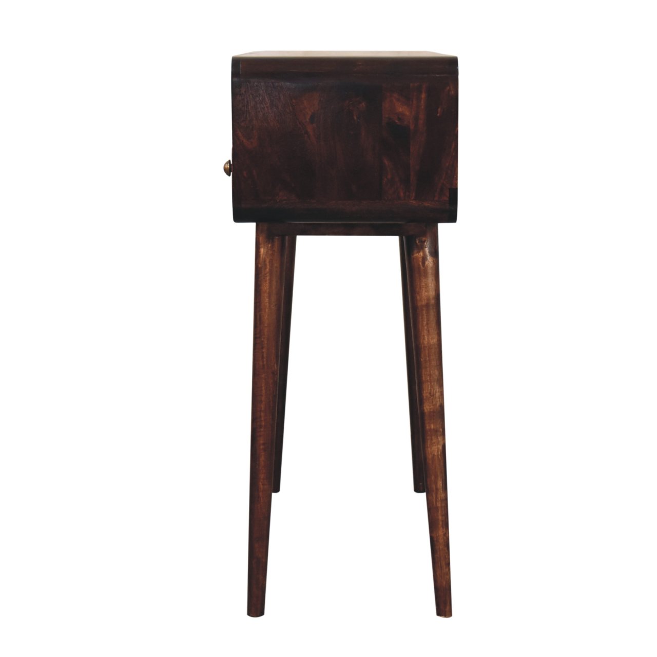 Curved California Walnut Console Table - Image 8