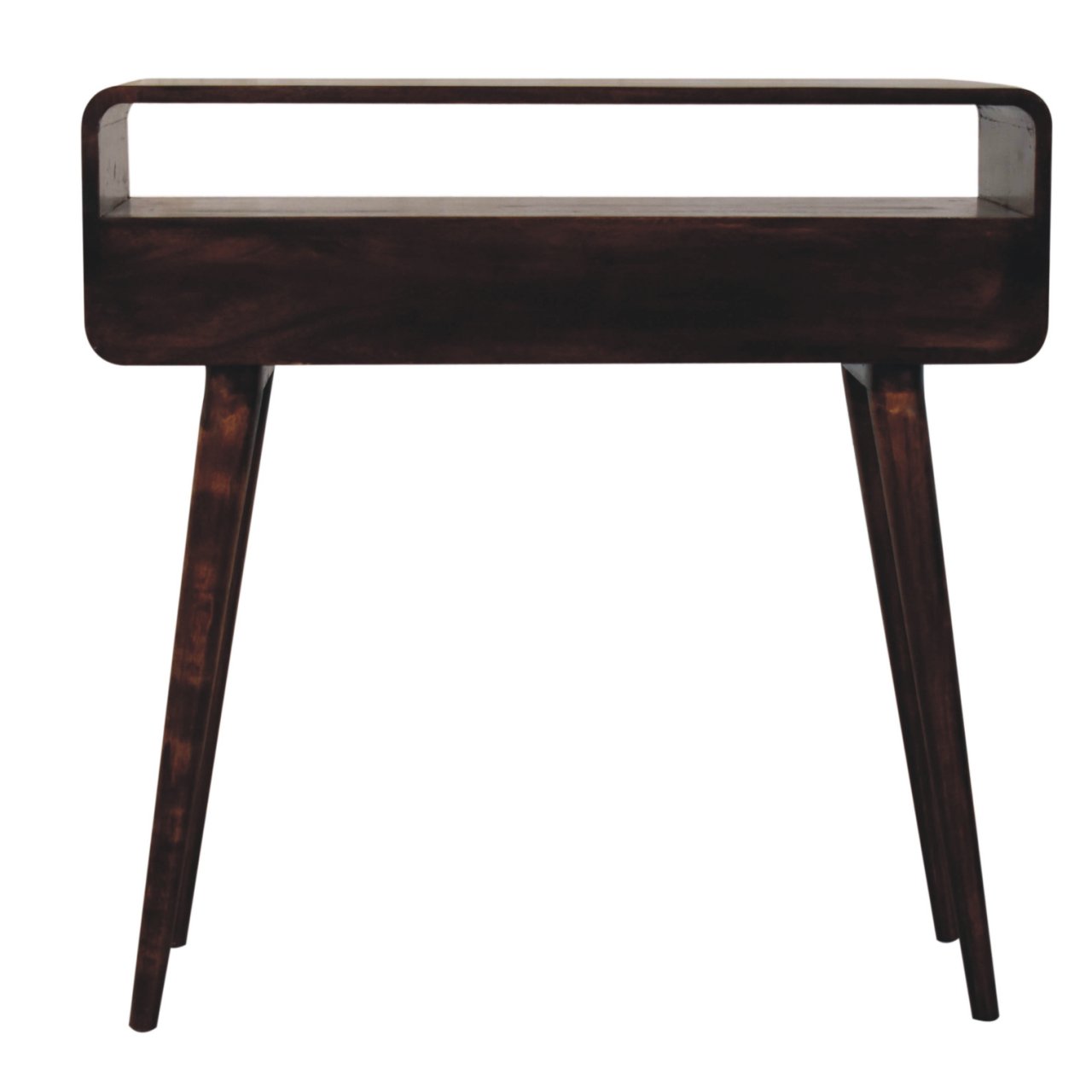 Curved California Walnut Console Table - Image 9