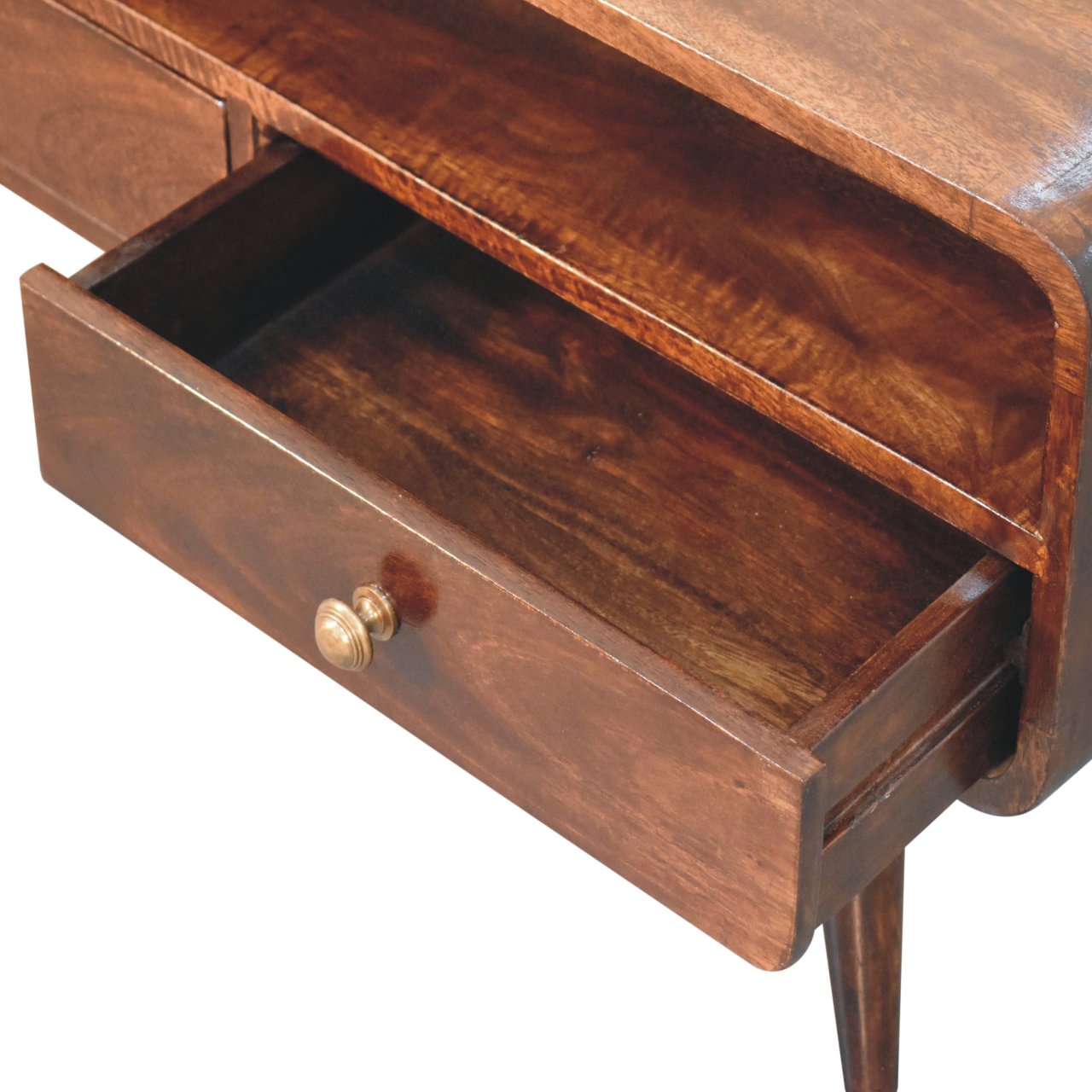 Curved California Walnut Media Unit - Image 6