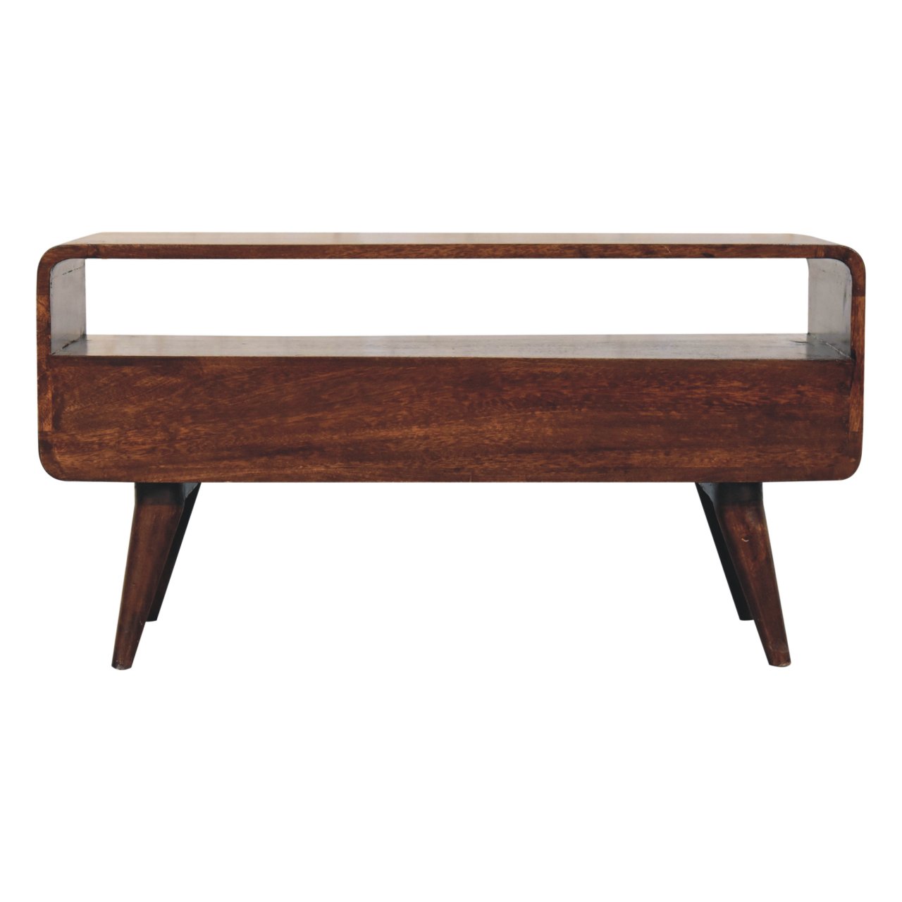 Curved California Walnut Media Unit - Image 9