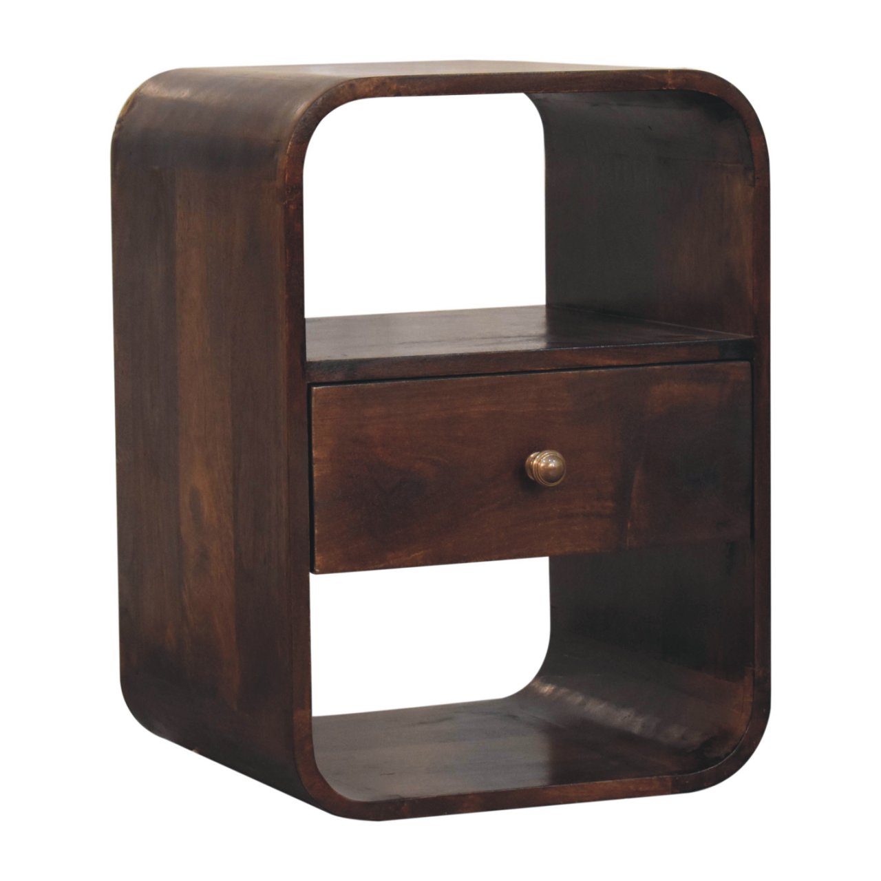 California Walnut Curved Edge Bedside - Image 2