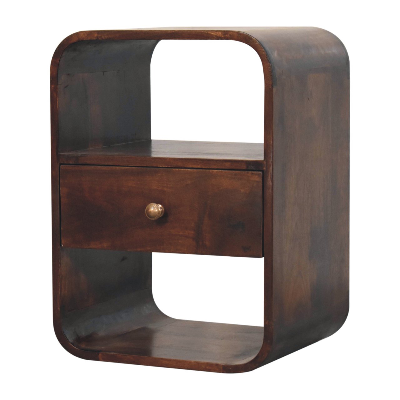 California Walnut Curved Edge Bedside - Image 3