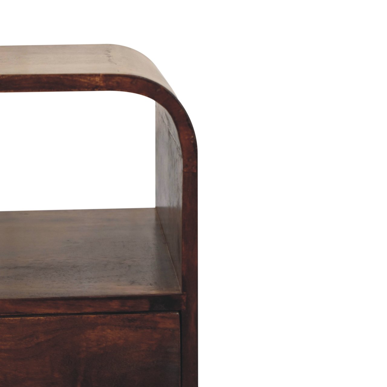 California Walnut Curved Edge Bedside - Image 4