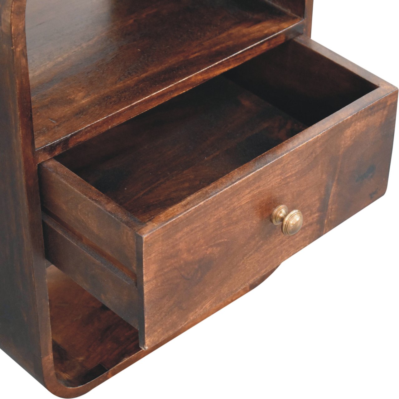 California Walnut Curved Edge Bedside - Image 6