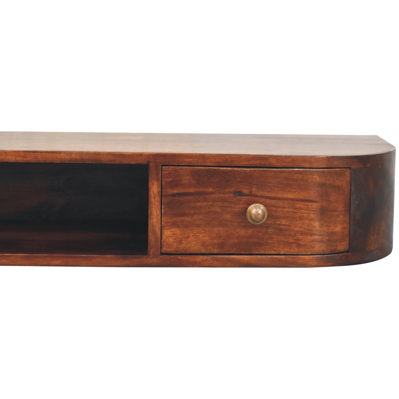 Lunar 2 Drawer Wall Mounted Chestnut Console - Image 4