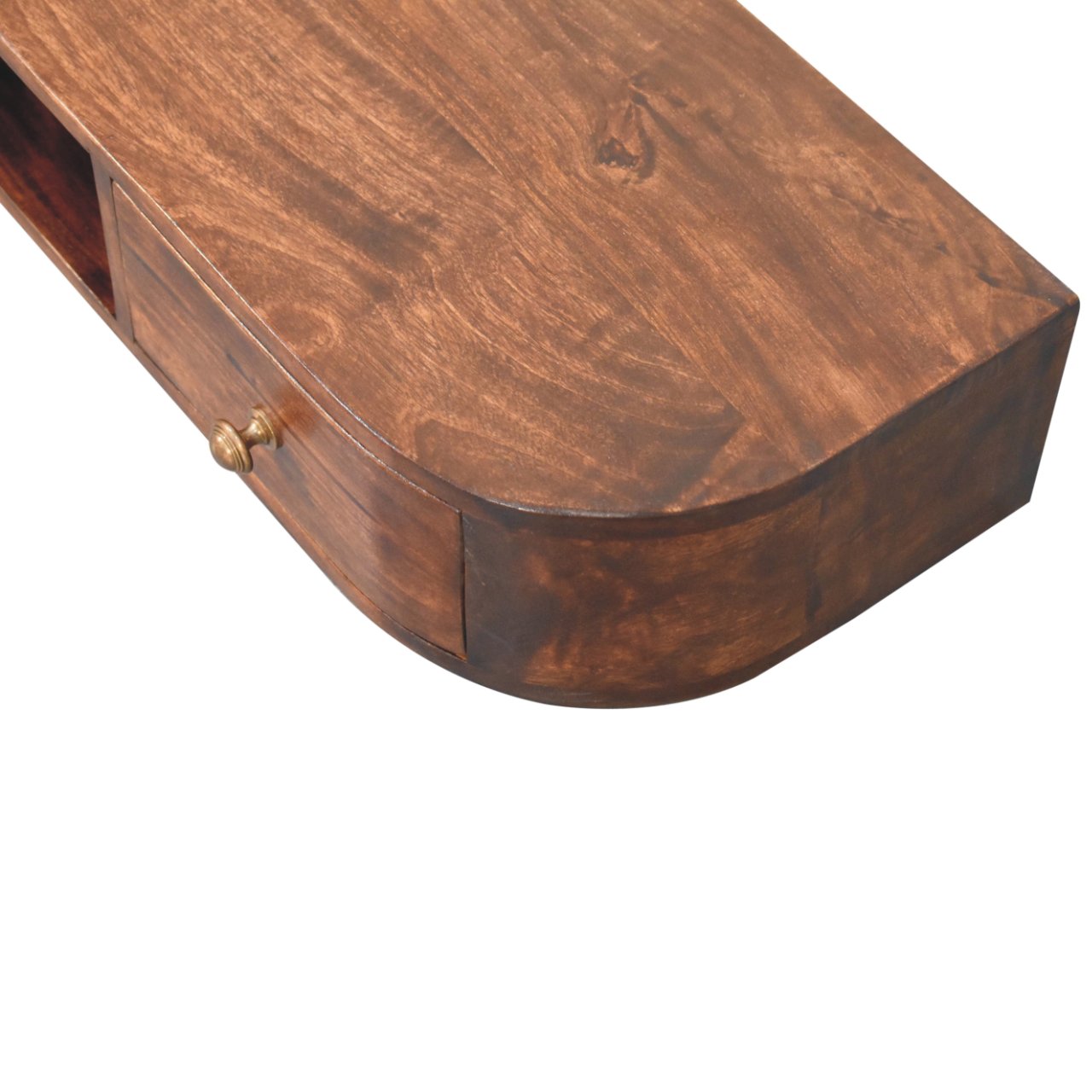 Lunar 2 Drawer Wall Mounted Chestnut Console - Image 5