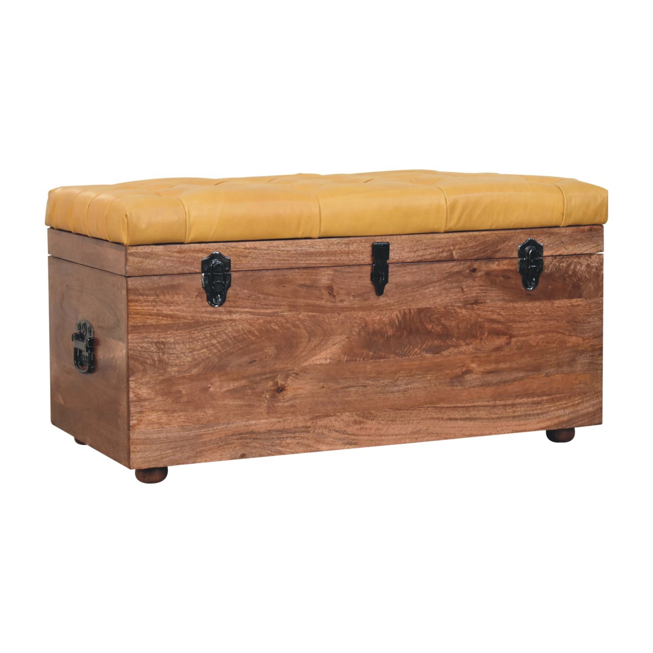 Buffalo Hide Honey Caramel Storage Trunk - Image 2
