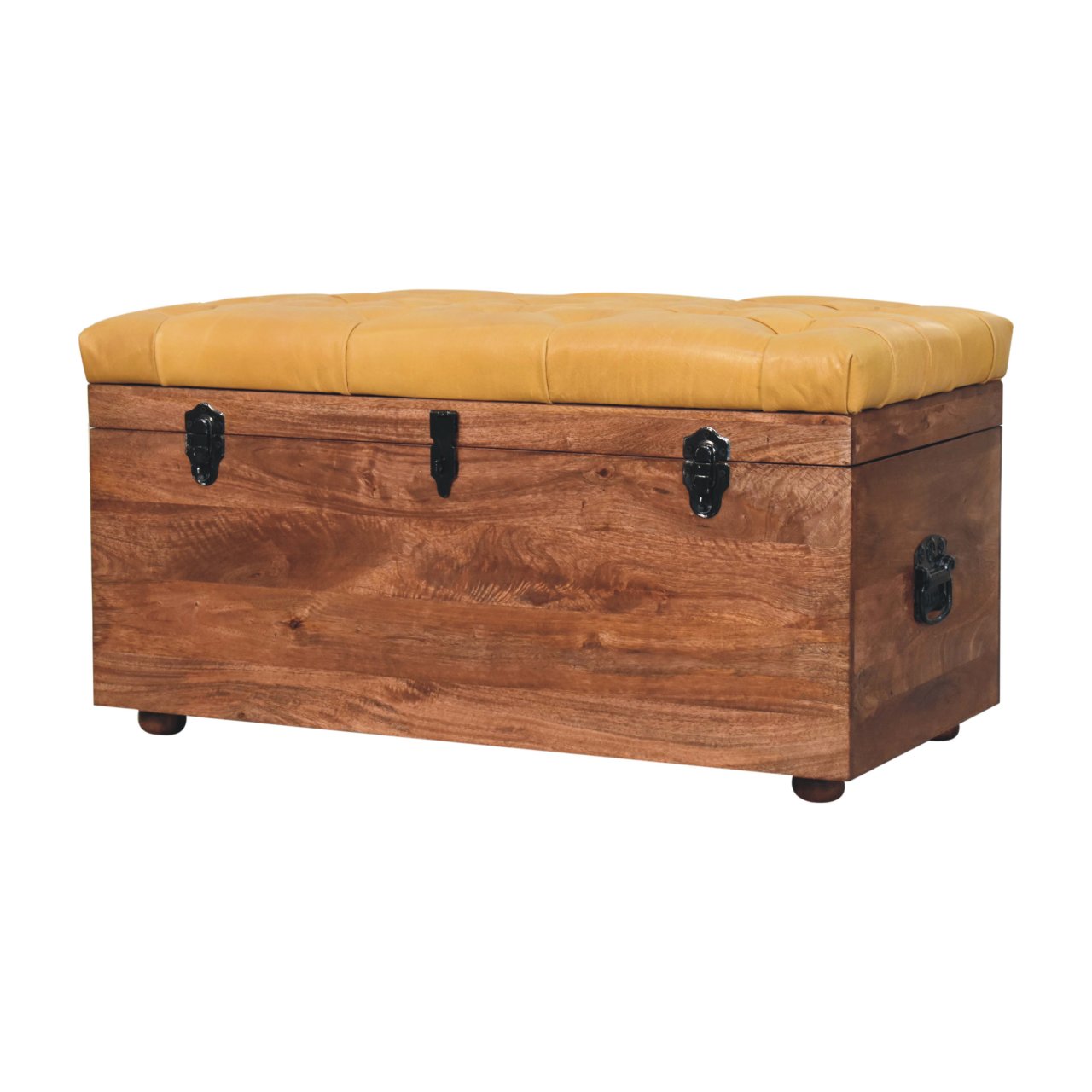 Buffalo Hide Honey Caramel Storage Trunk - Image 3