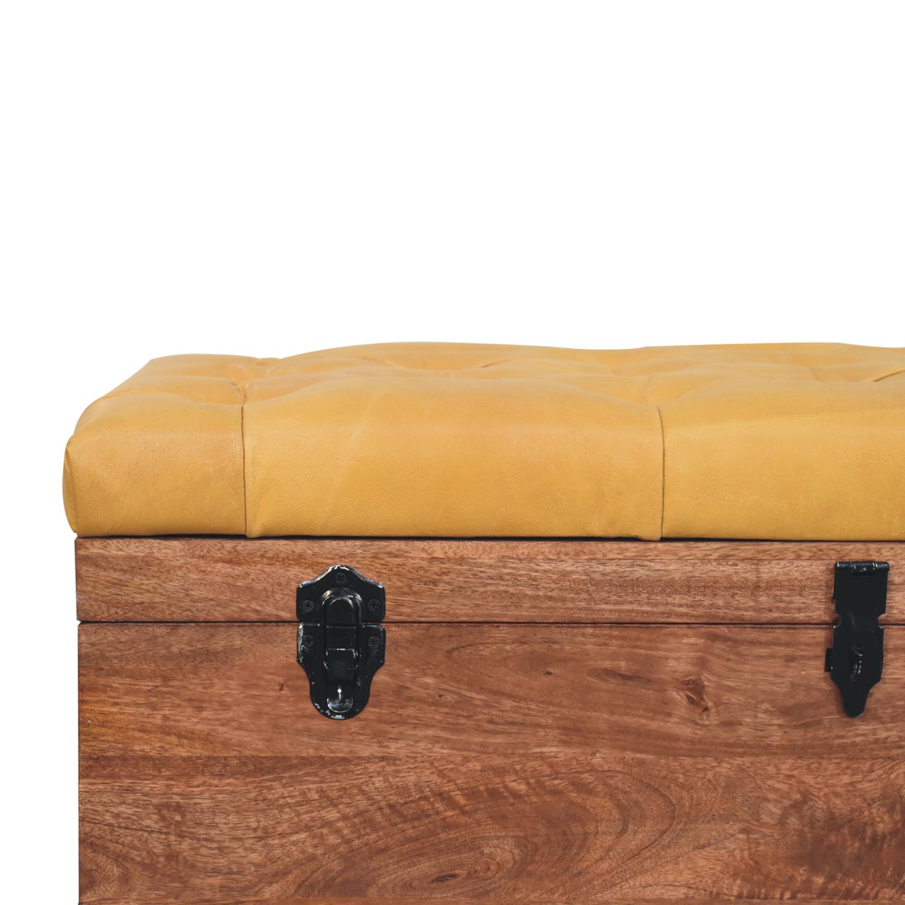 Buffalo Hide Honey Caramel Storage Trunk - Image 4