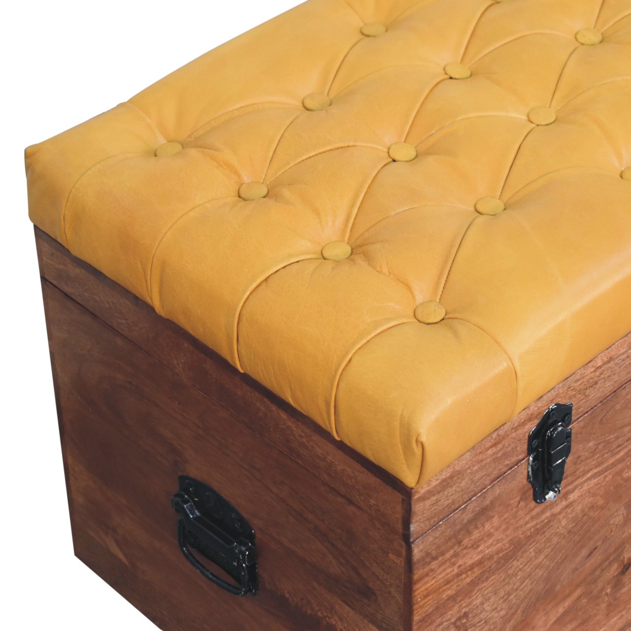 Buffalo Hide Honey Caramel Storage Trunk - Image 5