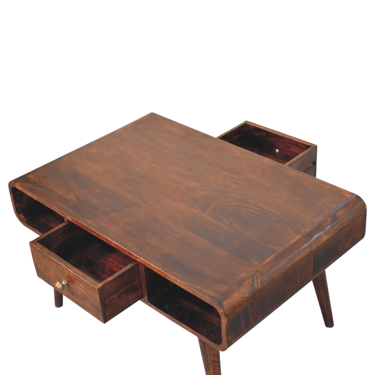 Curved California Walnut Coffee Table - Image 6
