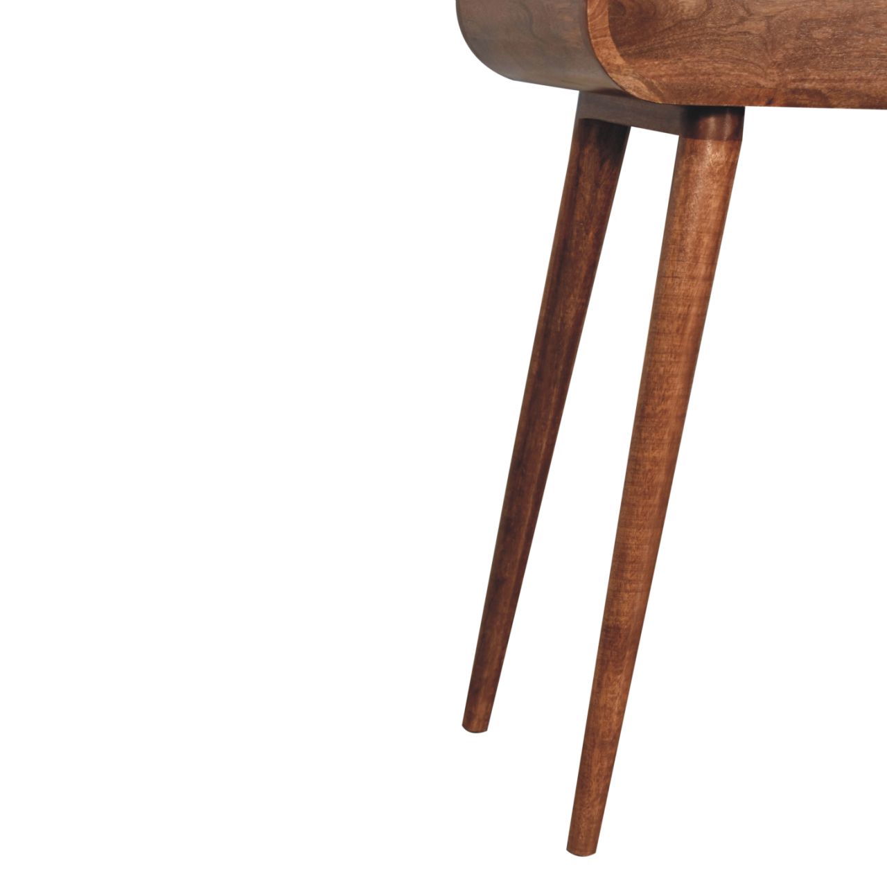 Mini Honey Caramel Dressing Table with Foldable Mirror - Image 6