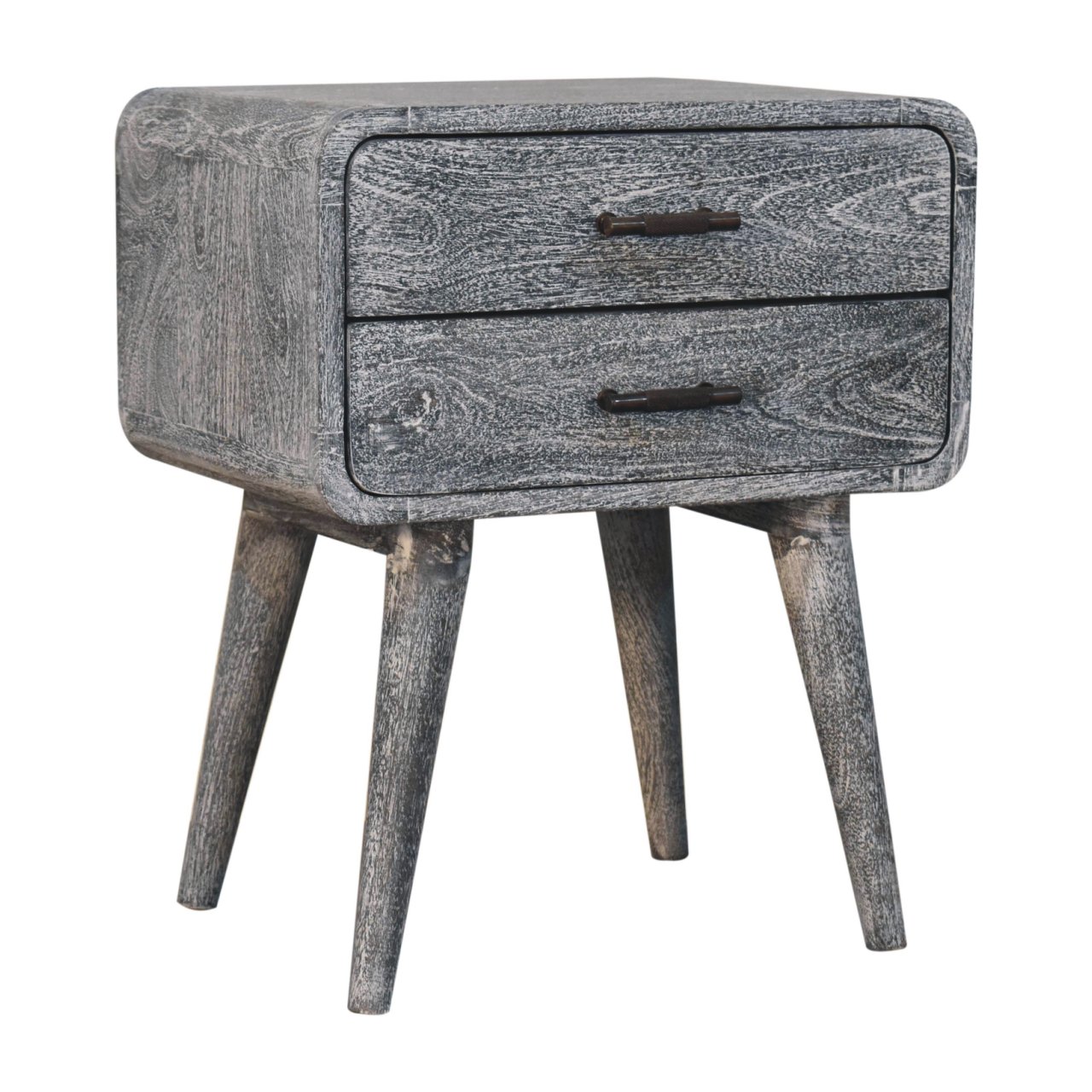 Sandblasted Ash Curved Bedside - Image 2