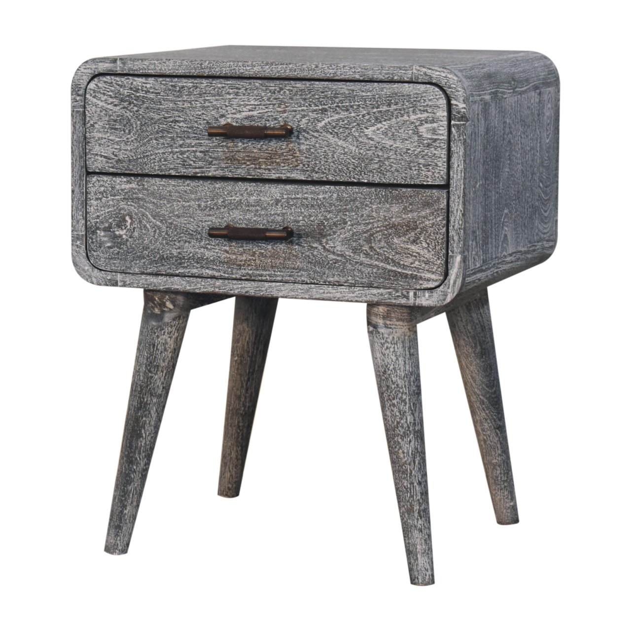 Sandblasted Ash Curved Bedside - Image 3