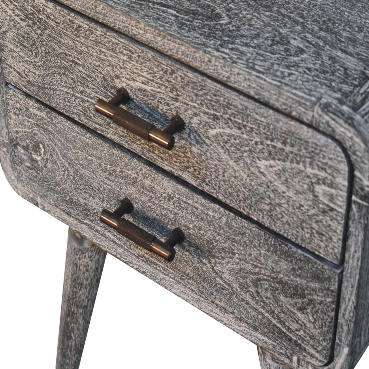 Sandblasted Ash Curved Bedside - Image 5