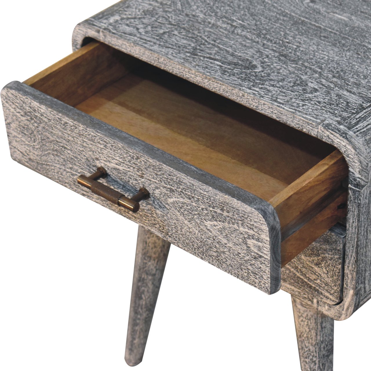 Sandblasted Ash Curved Bedside - Image 7