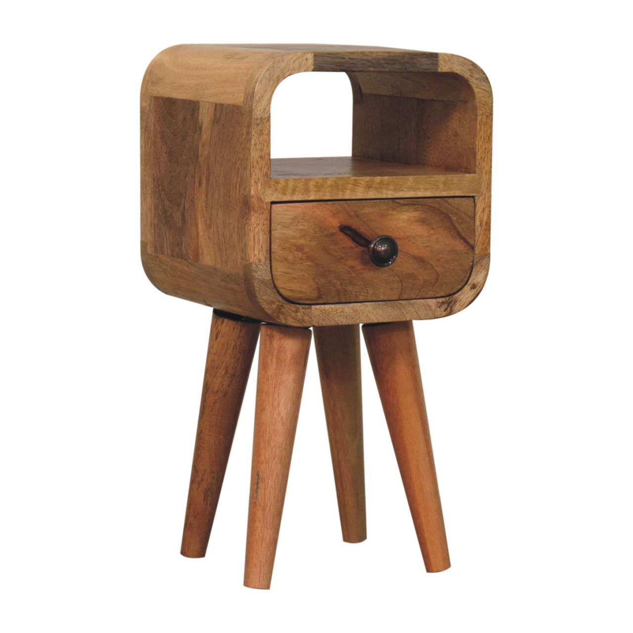 Extra Mini Oakish Curve Open Slot Bedside - Image 2