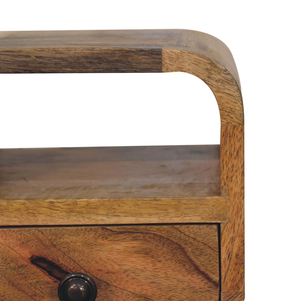 Extra Mini Oakish Curve Open Slot Bedside - Image 4