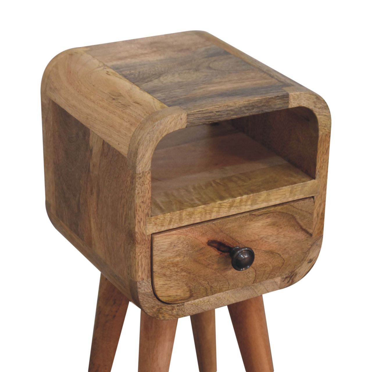 Extra Mini Oakish Curve Open Slot Bedside - Image 5