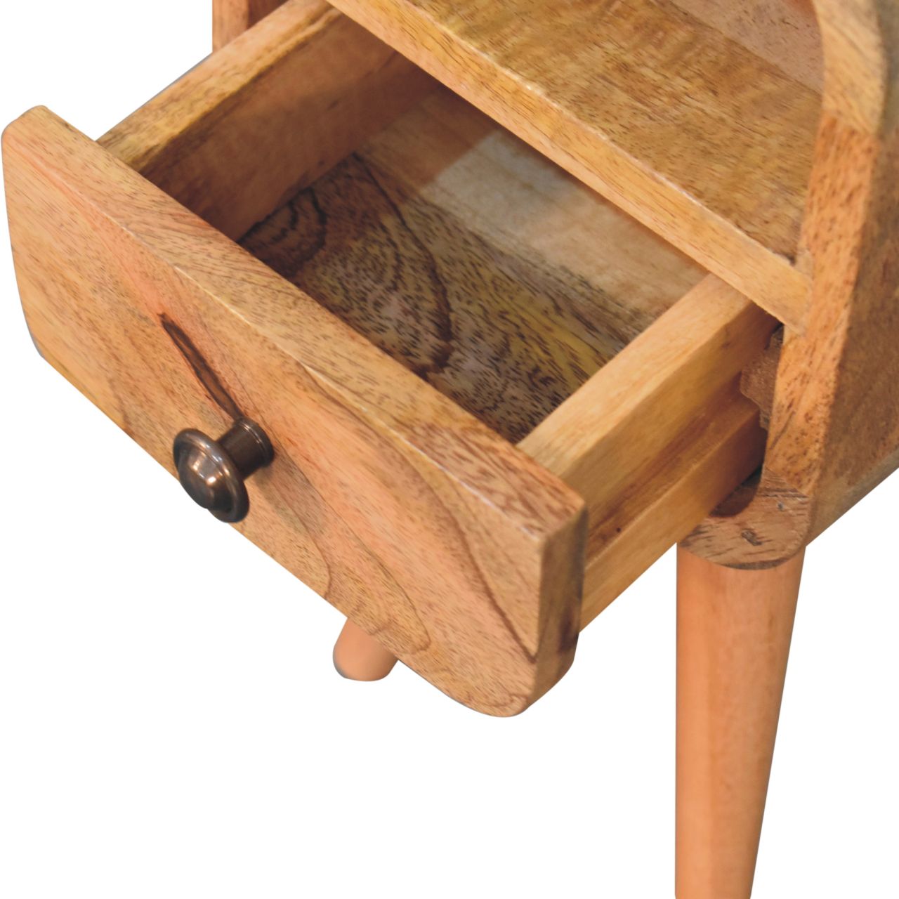 Extra Mini Oakish Curve Open Slot Bedside - Image 6