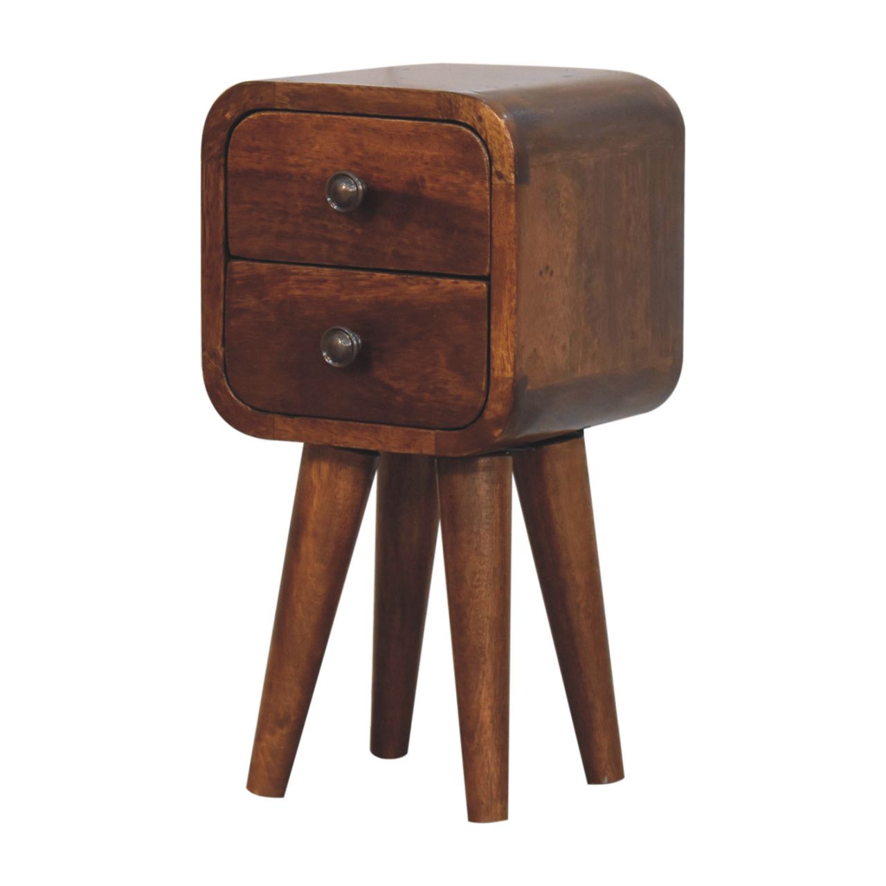 Extra Mini Curved Chestnut Bedside - Image 2
