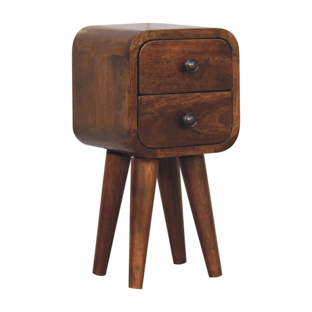 Extra Mini Curved Chestnut Bedside - Image 3