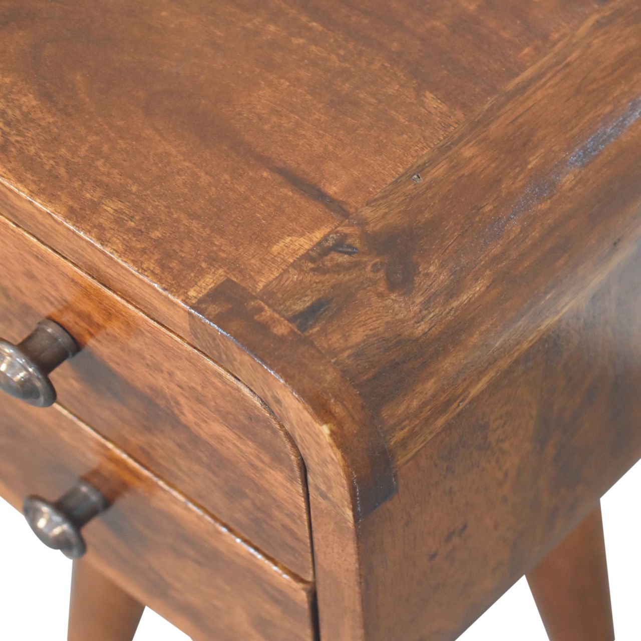 Extra Mini Curved Chestnut Bedside - Image 5